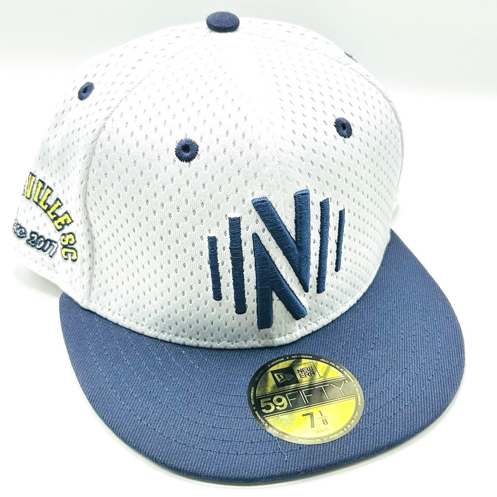 Nashville‎ SC New Era Team Logo 2-Tone 59FIFTY Fitted Hat Cap 7 1/8 MLS White
